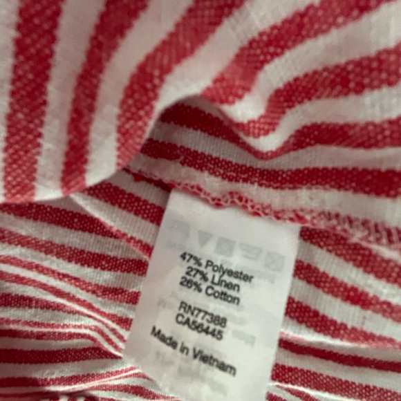 JCrew red and white striped tank - Picture 6 of 6